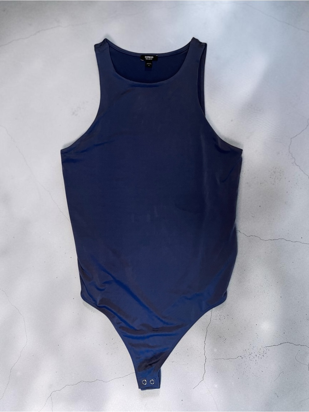 Express Navy Tank-Style Bodysuit